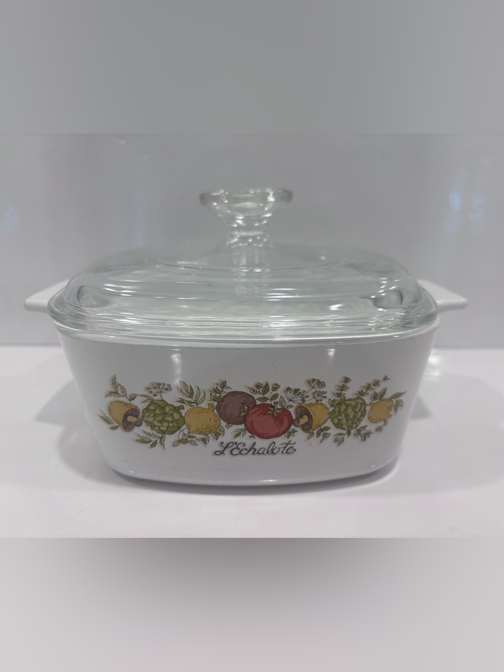 Vintage Corning ware l’echalote 1.5l covered casserole w lid